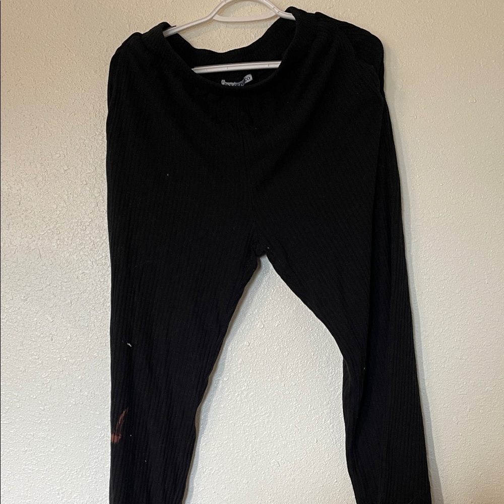 Love Olive Co Black Textured Pants
